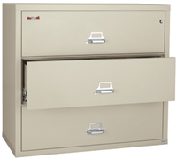 Secure Lock Alarm Fireking 3 Drawer Lateral File Cabinet 3