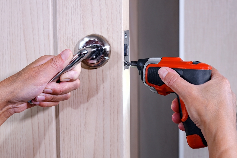 Door lock installation, repair, or replacement service.